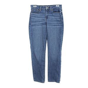 Levi Strauss Jean Slim Boot Cut Whiskering Mid Rise Blue Med Wash Women's  4M
